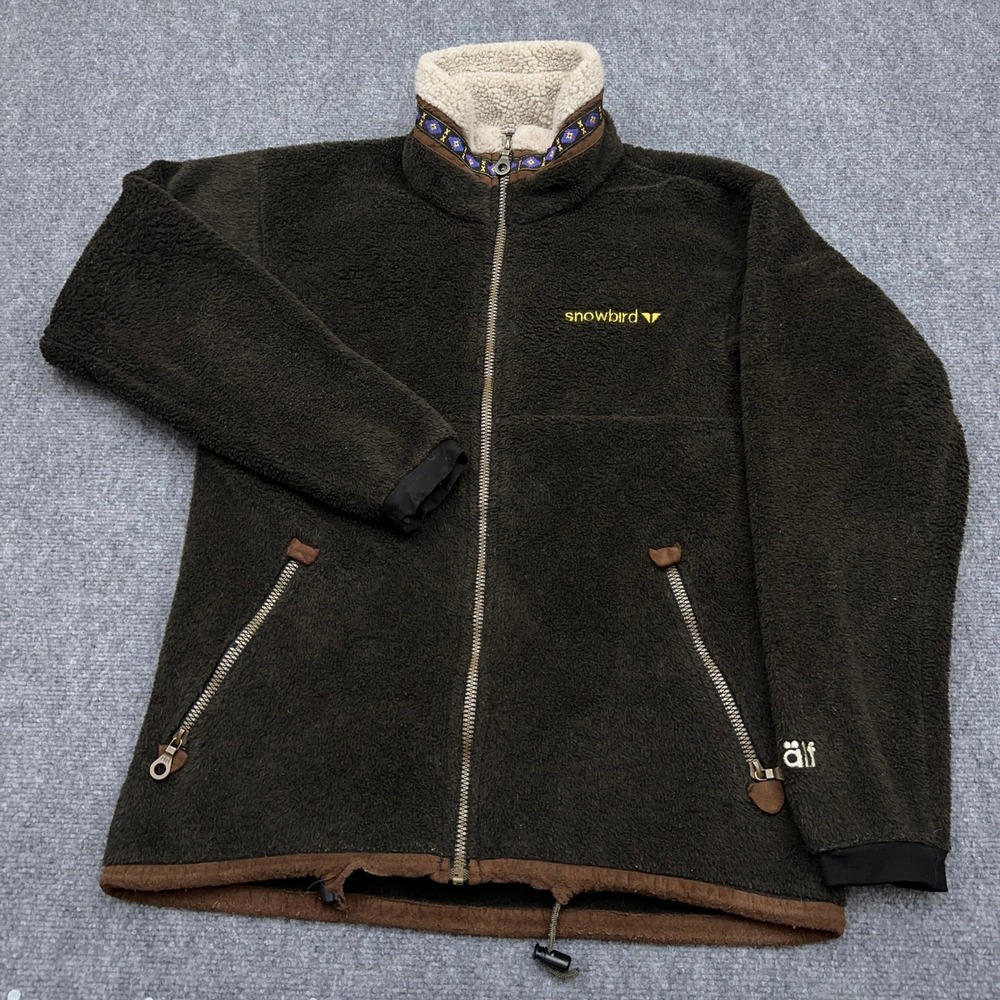 Vtg ALF Fleece Jacket Men S Deep Pile Polartec Full Zip Snowbird Kuhl USA Made